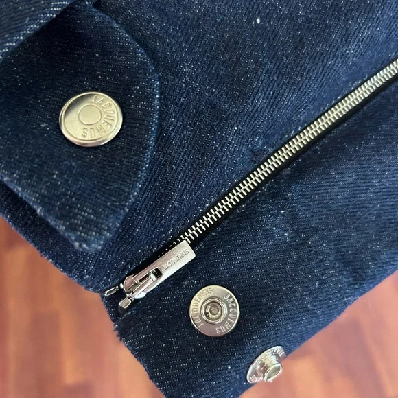 W/ Tags Jacquemus la veste de nimes cabrio Cropped Denim Jacket 38 US6 - Picture 14 of 17